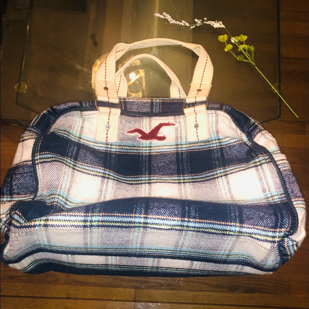 Hollister Plaid Tote Bag